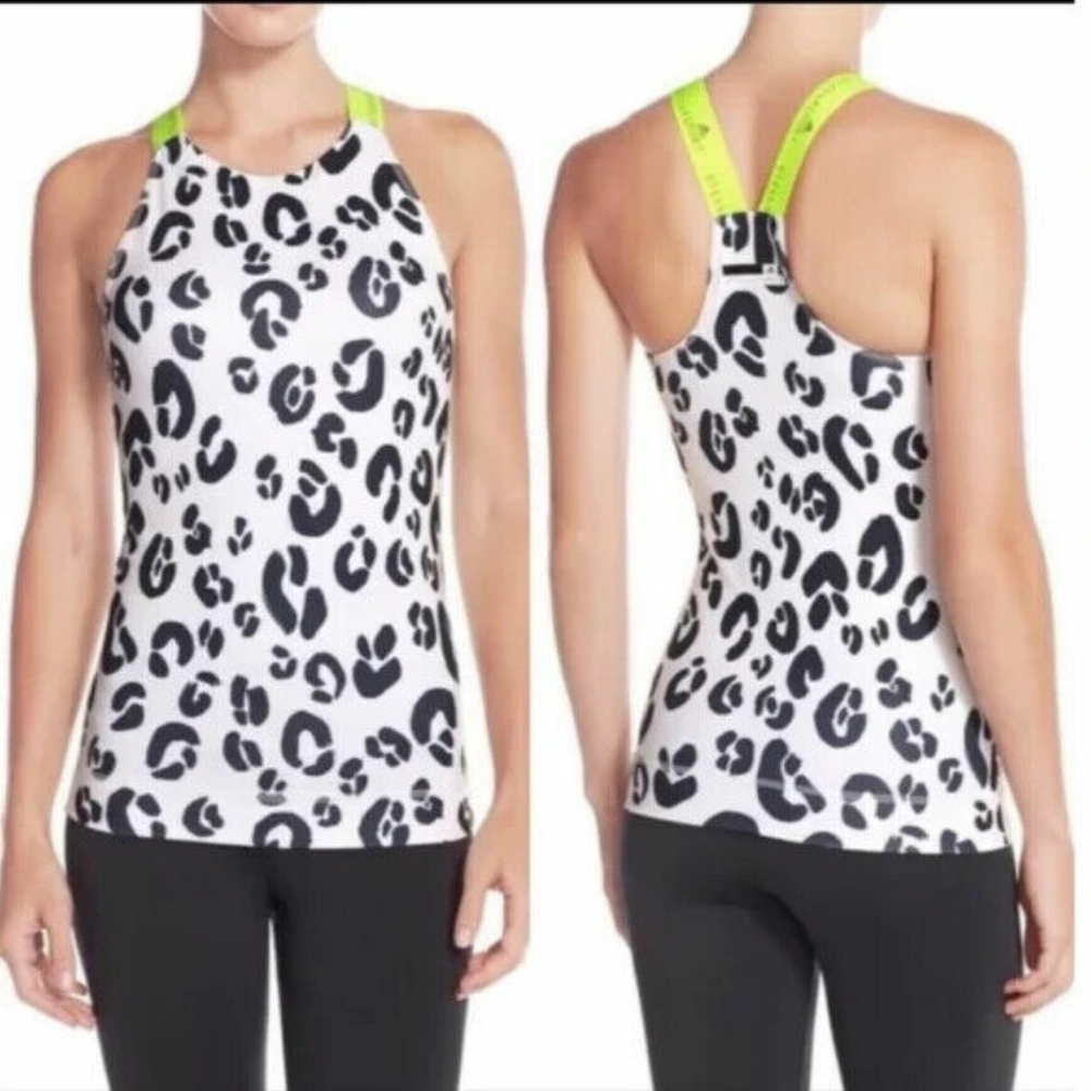 NEW ADIDAS x Stella McCartney Sport Women's XS 2-4 Leopard Yoga Tank Top